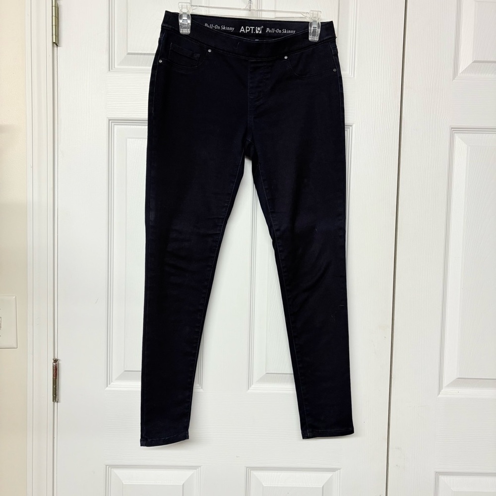 Apt 9 Pull On Skinny Dark Wash Denim Jeans Sz 6P
